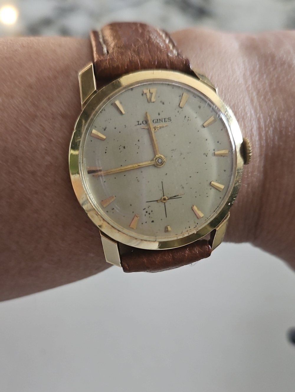 Classic Longines 14k Men's Watch. Band Not Original - Picture 4 of 6
